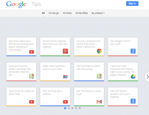 Neues Portal: Google Tipps