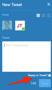 Tweetdeck fragt nach: Ready to tweet?